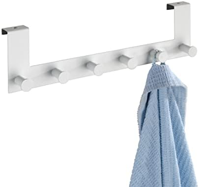 Wenko Celano Door Coat Rack with 6 Hooks White