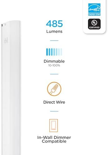 Enbrighten 12 Inch Hardwired Under Cabinet Light Soft White Dimmable