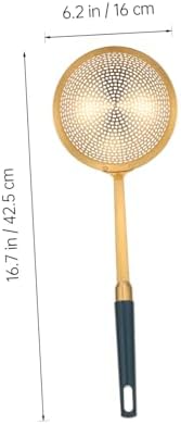 HOLIDYOYO 1pc Yellow Plastic Skimmer Ladle for Frying and Hot Pot