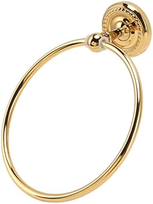 Modern Towel Holder with Golden Twisted Design