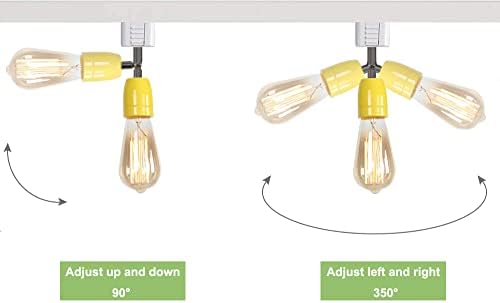 KAYYELAMP Single Circuit H Track Head Pendant Light E26 Base Yellow