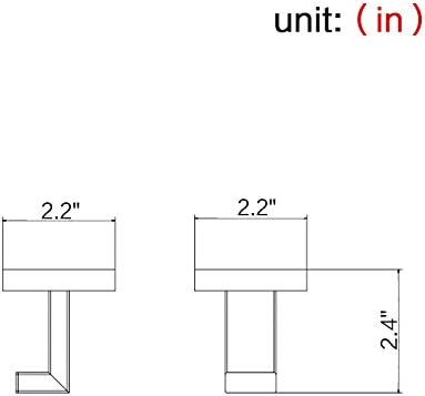 AUSWIND Solid Square Polished Robe Hook Wall Mount