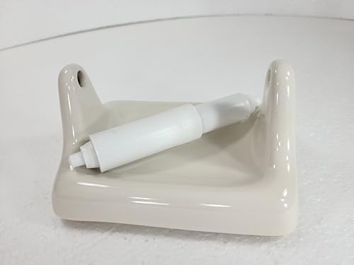 Beige Bone Almond Ceramic TP Holder Wall Mount