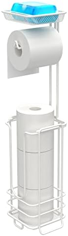 ZCCZ 6305912441 Inch Free Standing Toilet Paper Holder with Shelf