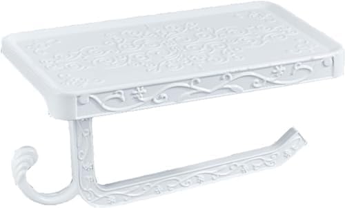 LSWYYP Vintage Toilet Paper Holder with Shelf