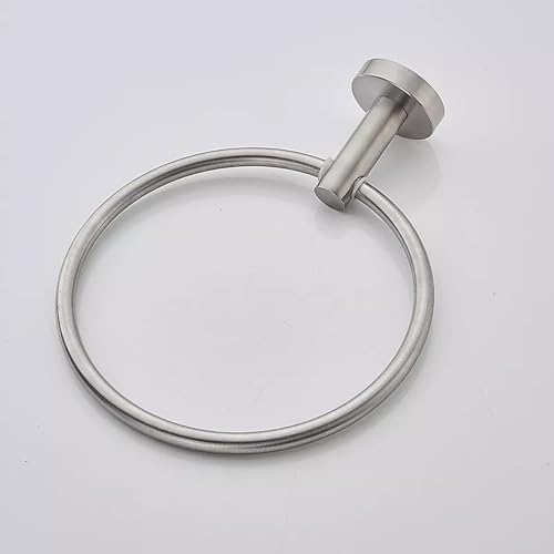 Zephylix Suction Cup Towel Ring 65 Round Stainless Steel Bath Towel Holder Silver