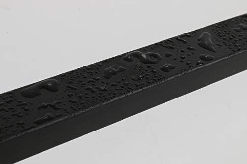 TocTen Matte Black Towel Bar and Ring Set