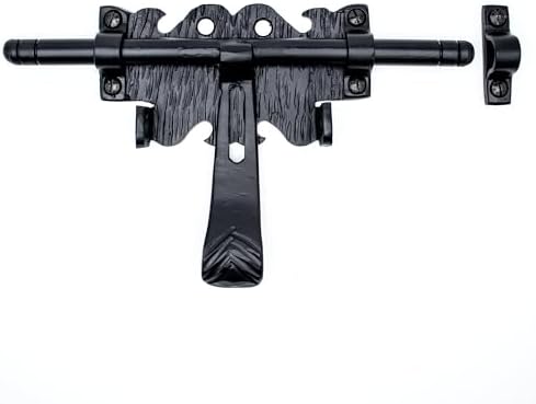 10-Piece Black Rustic Metal Gate Latch System