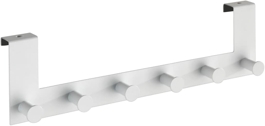 Wenko Celano Door Coat Rack with 6 Hooks White