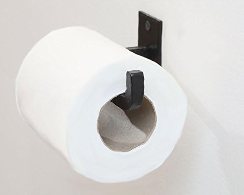 Handmade Wrought Iron Toilet Paper Holder - Black Iron Bathroom Decor