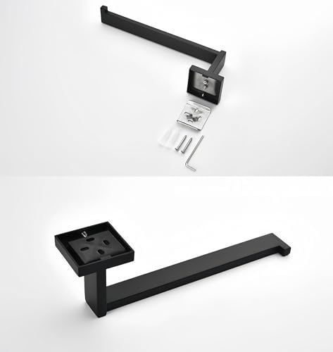 Matte Black Toilet Paper Holder - Durable Stainless Steel Wall Mount