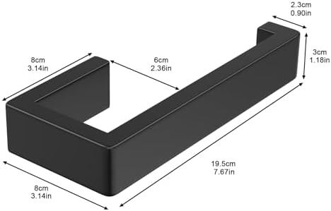 HUFEEOH Matte Black Toilet Paper Holder Wall Mount
