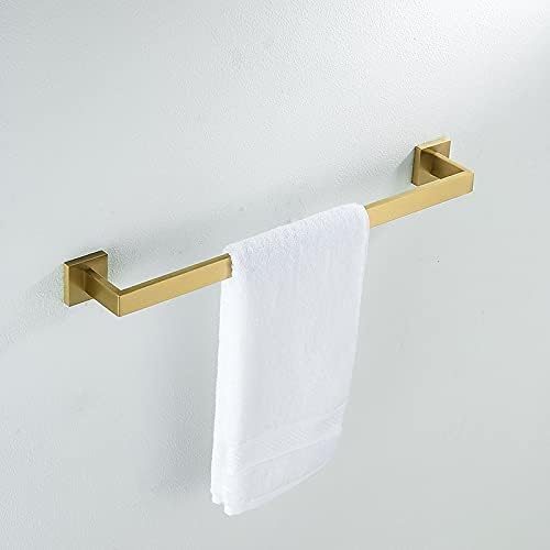 Sturdy Gold-plated Bath Shelf Set with Adjustable Hangers