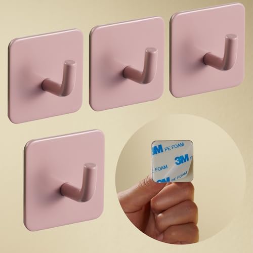 DEKAZIA 4pcs Rose Cute Wall Hooks for Kids Room