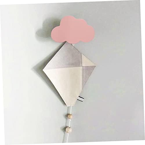Alipis Pink Cloud Wooden Wall Hook Decor