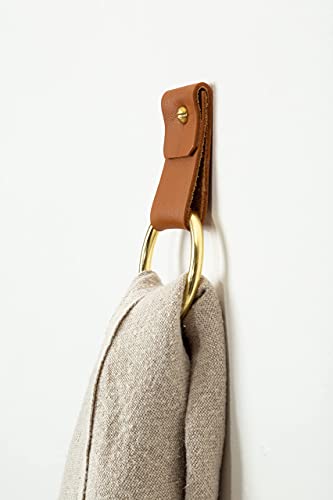 KEYAIIRA Small Wide Leather Wall Hook