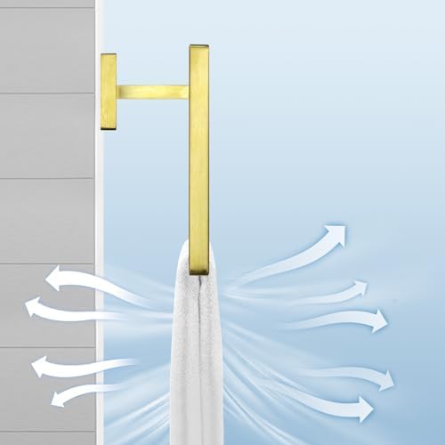 IJDD Brushed Gold Hand Towel Holder Wall Mount