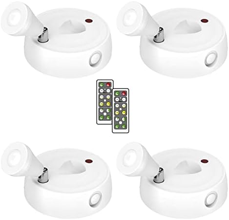 Olafus 4 Pack Wireless Spotlight Indoor LED Lights