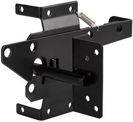 Heavy Duty Outdoor Fence Gate Latch with Black Powder Coat Finish