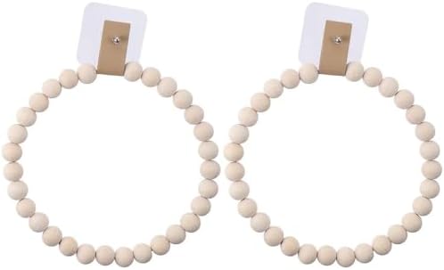 Bohemian 2 Pcs Wooden Towel Ring Wall Decor