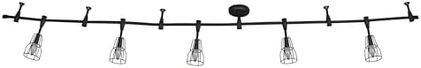 VAXCEL Milford 5-Light Track Lighting Kit Black