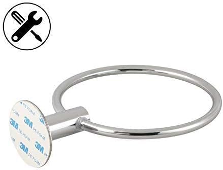 DERDOUT Stainless Steel Towel Holder Hotel Style Wall Mount Self Adhesive