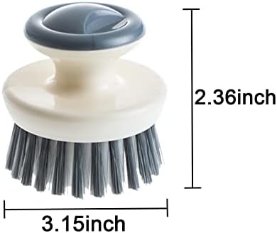 MUUBOOX Dish Scrub Brush with Stiff Bristles 2P Grey