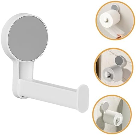 Homoyoyo Toilet Paper Holder Wall Mount Space-Saving White Dispenser