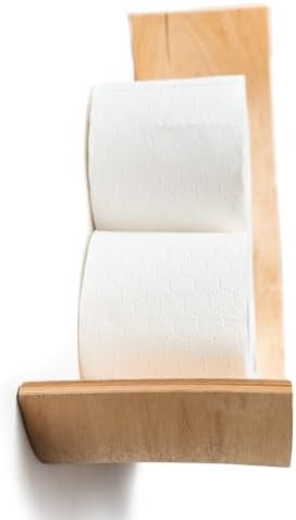 Cloud Shaped Toilet Paper Holder with Wooden Shelf