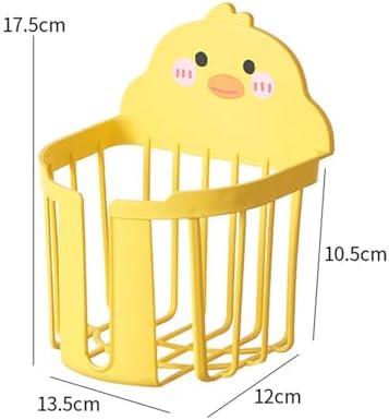 Adhesive Toilet Paper Holder with Cute Duck Design