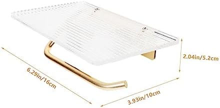 OSALADI Wall-Mounted Paper Towel Holder with Phone Shelf Durable and Space-Saving
