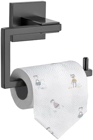 YACVCL Matte Black Stainless Steel Toilet Paper Holder