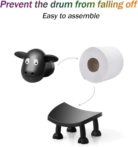 Decorative Sheep Toilet Paper Holder with Black and White Design