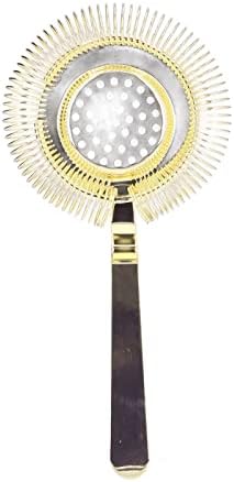 Stainless Steel Cocktail Strainer with Removable Spring 8x37in Gold