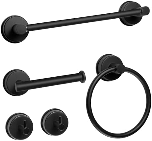 Annatuoli 5 Piece Suction Cup Bathroom Accessories Set