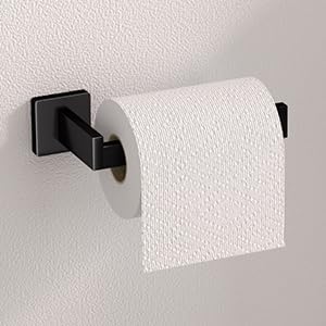 Matte Black Toilet Paper Holder - Durable Stainless Steel Wall Mount