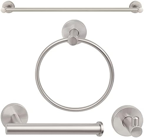 Nuk3y Luna Modern Round 4 Piece Bathroom Hardware Set