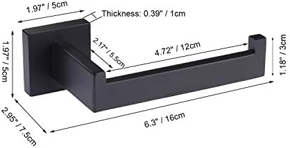 Toprema Toilet Paper Holder Stainless Steel Matte Black