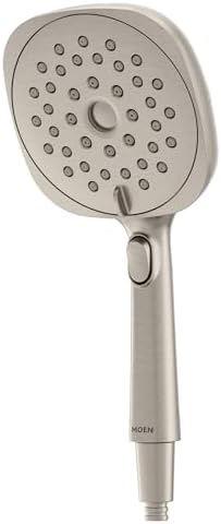 Elegant showerhead by Muen Nickel finish 6-inch spray head Variable spray modes