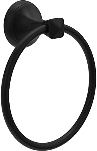 Delta Esato Wall Mount Towel Ring Toilet Paper Holder in Matte Black
