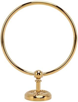 Modern Towel Holder with Golden Twisted Design