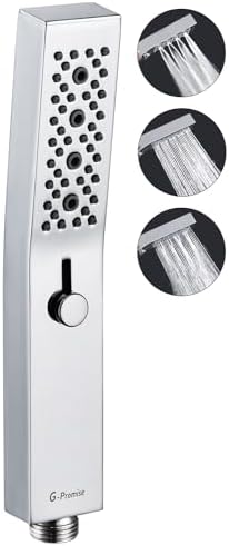 G-Promise All Metal Square 3-Mode Handheld Shower Head