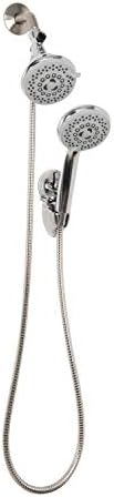 Bath Bliss Dual Shower Head 5 Modes Stainless Steel Wall Mounted