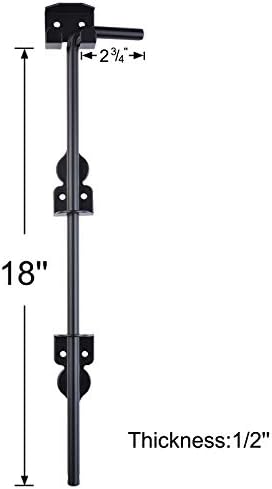 Heavy-Duty 18 Cane Bolt Gate Lock Holder for Wood Metal Gates