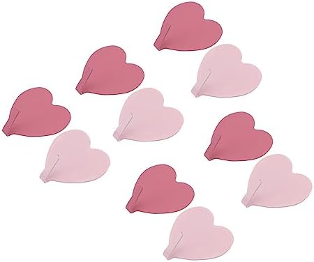 Jojofuny Heart-Shaped Hooks 10 Pack Wall Mount Storage Towel Hanger