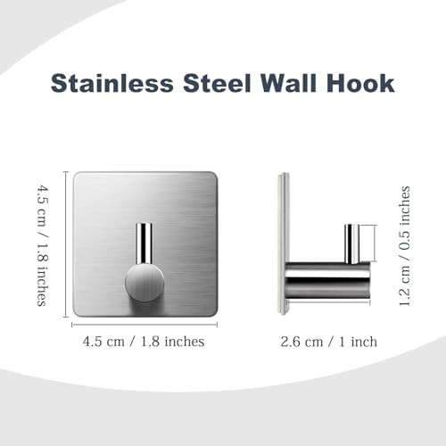 Self Adhesive Hooks for Hanging Coats and Towels