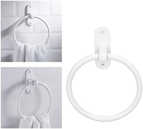 EVTSCAN 64 Inch White Bath Towel Ring Wall Mount Aluminum Alloy