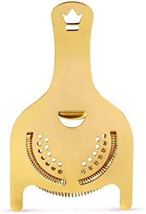 Koriko 2-Prong Hawthorne Strainer - Gold Plated