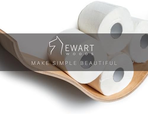 Cloud Shaped Toilet Paper Holder with Wooden Shelf