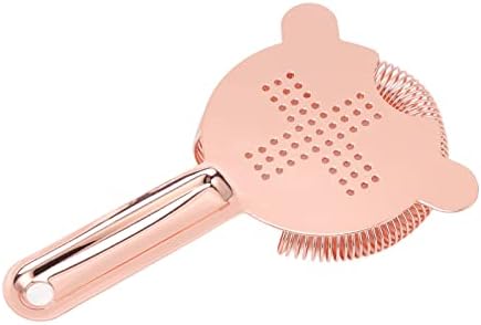 Cocktail Strainer with Rose Gold Finish for Home Bar Use